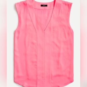 J. Crew Sleeveless Top Blouse Bubblegum Pink Barbie M Career Casual